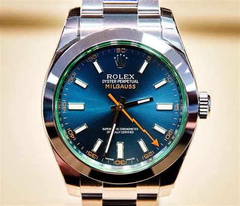 blue milgauss rolex|Rolex Milgauss blue for sale.